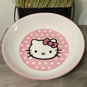 NEW! HELLO KITTY Pink & White LARGE CERAMIC PASTA BOWL